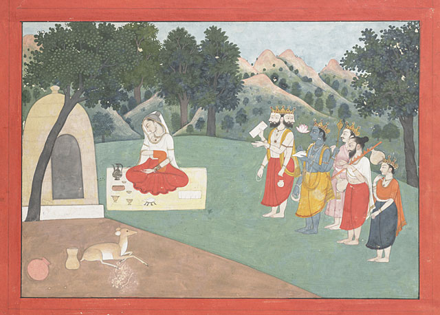 Eastern Indian Art Public Domain - Adoration of the Goddess