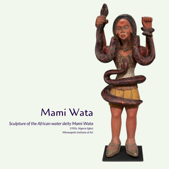 Sculpture of the African water deity Mami Wata 1950s. Nigeria (Igbo) Minneapolis Institute of Art