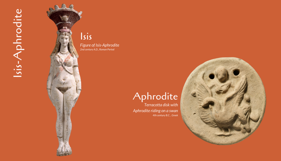 Isis Aphrodite Scuplture and Aphrodite relief sculpture