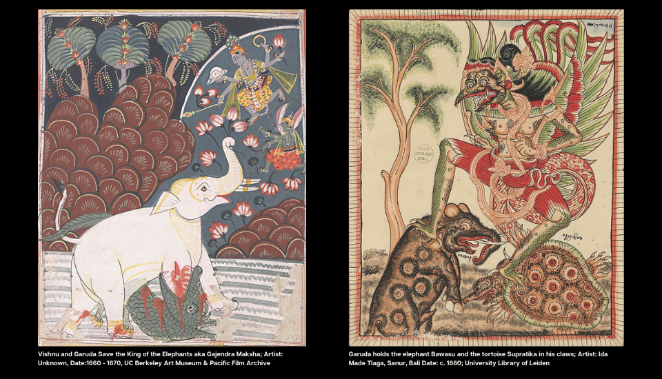 Garuda in two art pieces