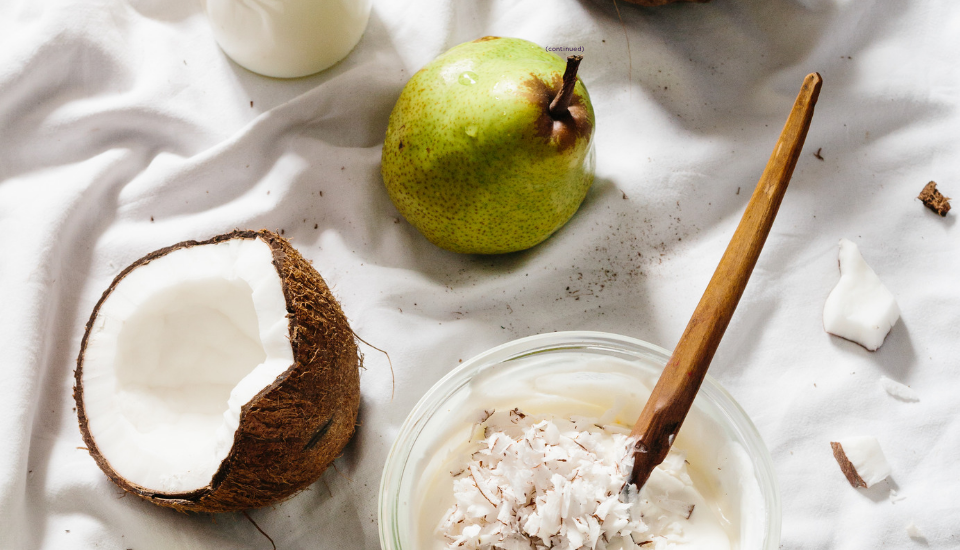 coconut pears plant based foods