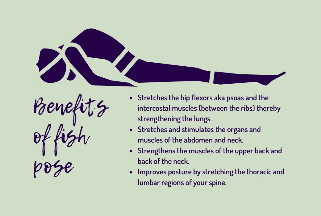 Benefits of the yoga pose Matsyasana aka fish pose