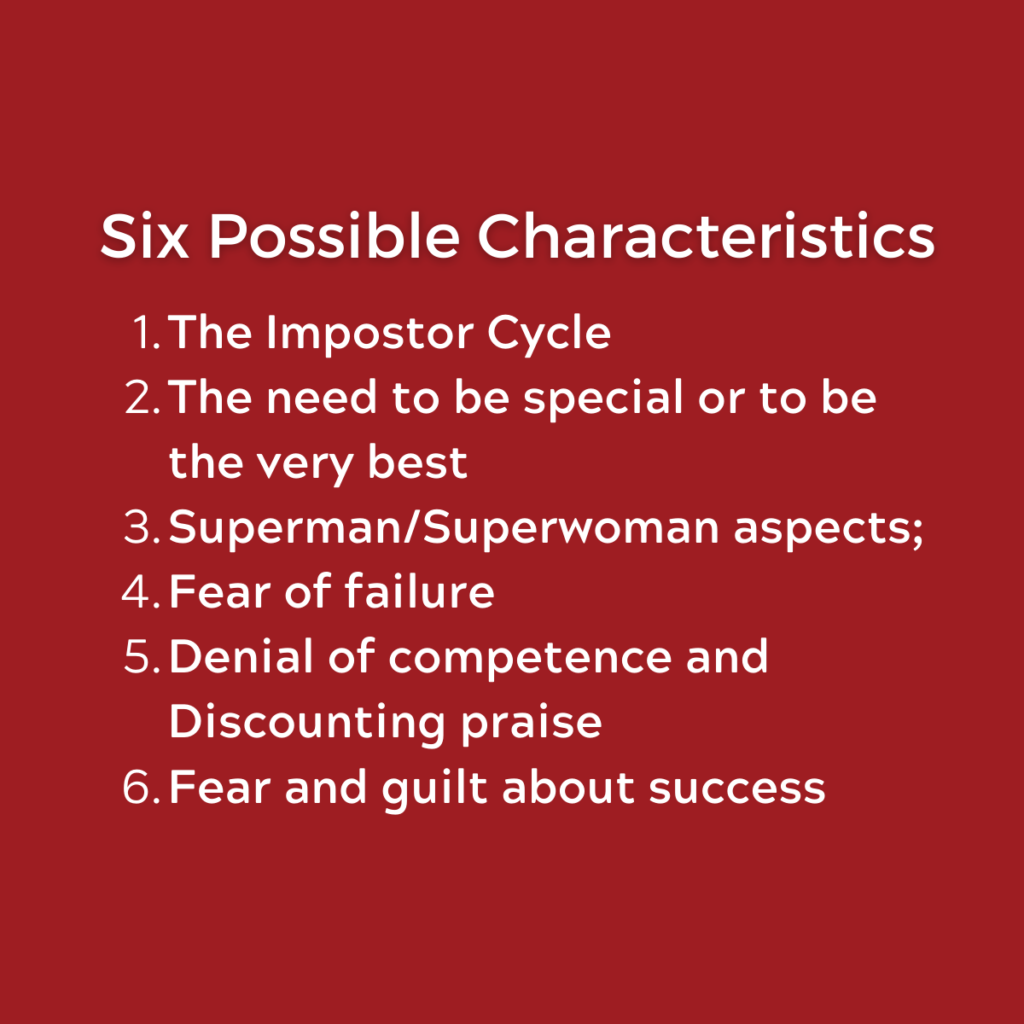 Six possible characteristics of imposter syndrome - mindful soul center magazine
